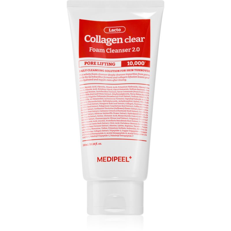 MEDIPEEL  Red Lacto Collagen Clear Foam Cleanser 2.0 Sügavpuhastav vaht naha prinkuse taastamiseks 300 ml