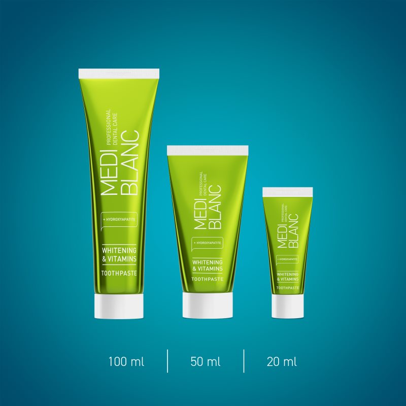 MEDIBLANC Toothpaste Vitamin-Enriched bieliaca pasta s vitamínmi 100 ml (obrázok 3)