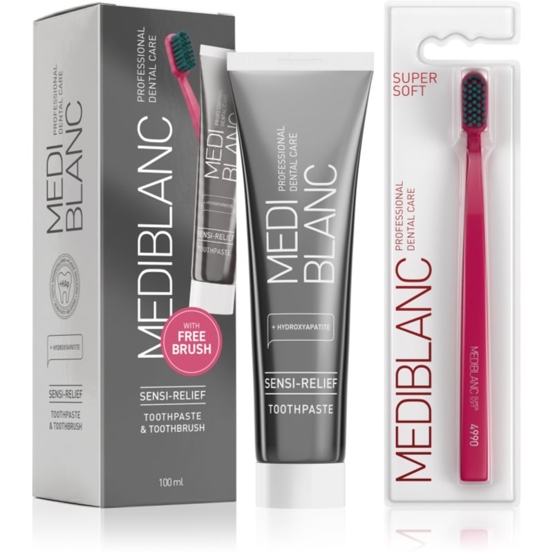 MEDIBLANC Set TP Sensi 100ml   TB Super Soft Dpink Single sada zubnej starostlivosti