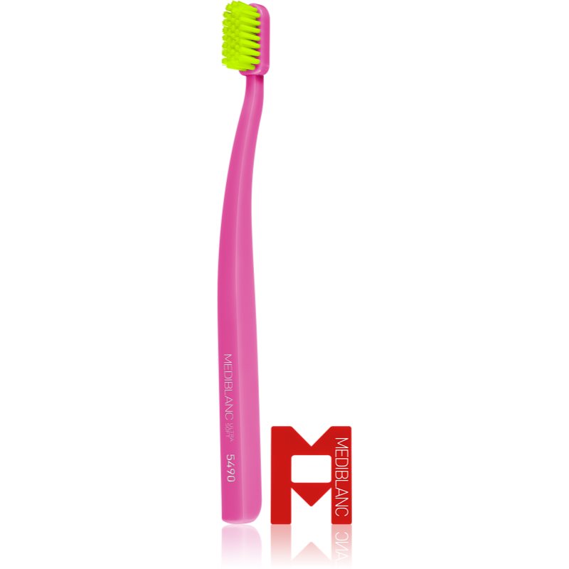 MEDIBLANC 5490 Ultra Soft Toothbrushes Ultra Soft Grey, White, Pink, Blue 4 Pc