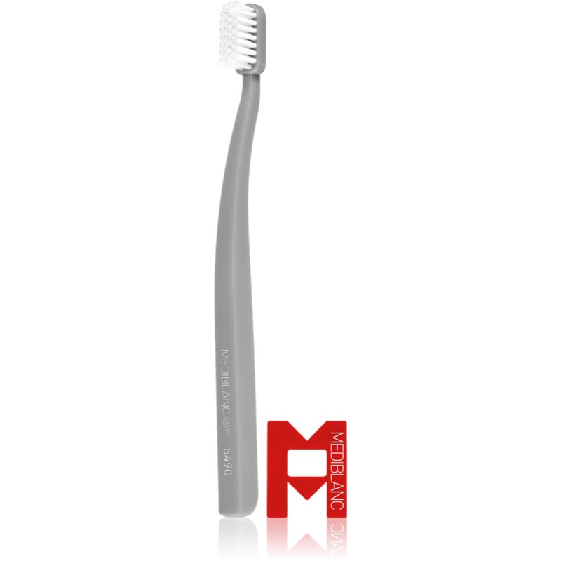 MEDIBLANC 5490 Ultra Soft Toothbrushes Ultra Soft Grey, Blue 2 Pc