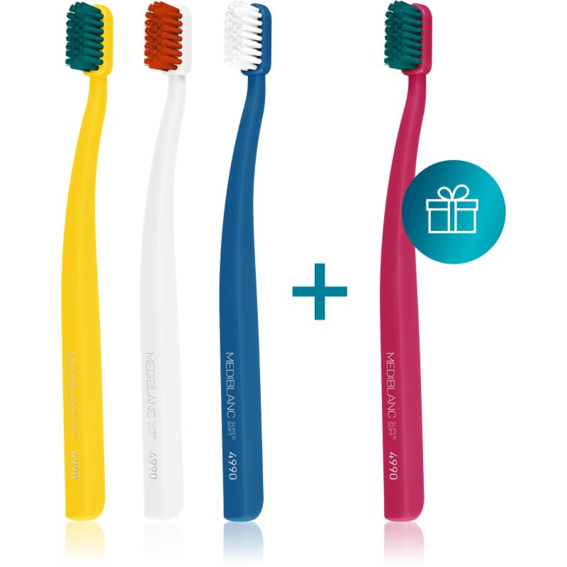 MEDIBLANC 4990 Super Soft zubné kefky supersoft 4 ks (obrázok 10)