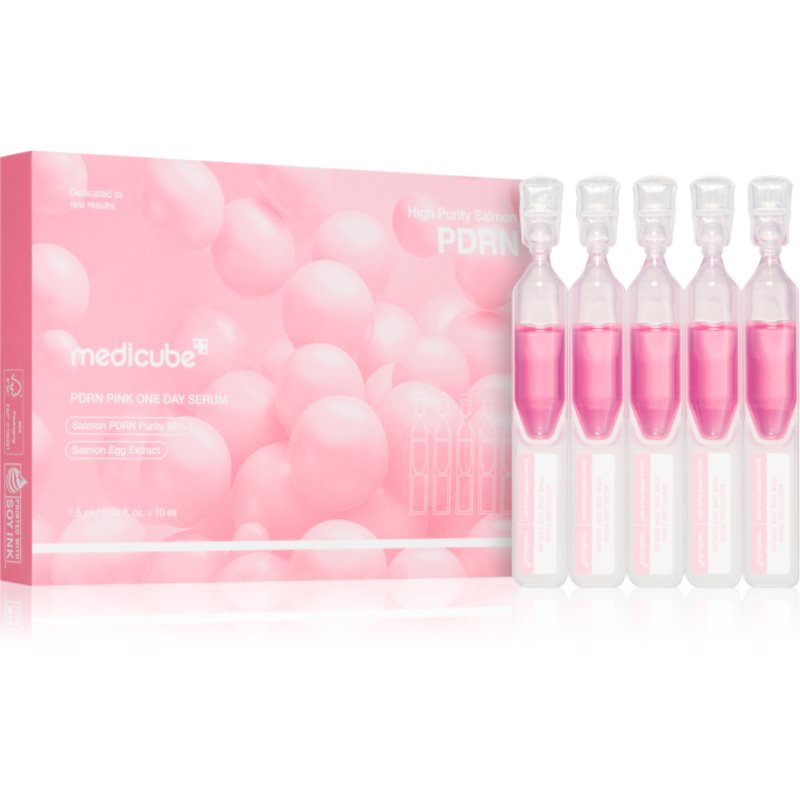 medicube PDRN Pink One Day Serum obnovujúce pleťové sérum pre rozjasnenie a hydratáciu 10x1.5 ml