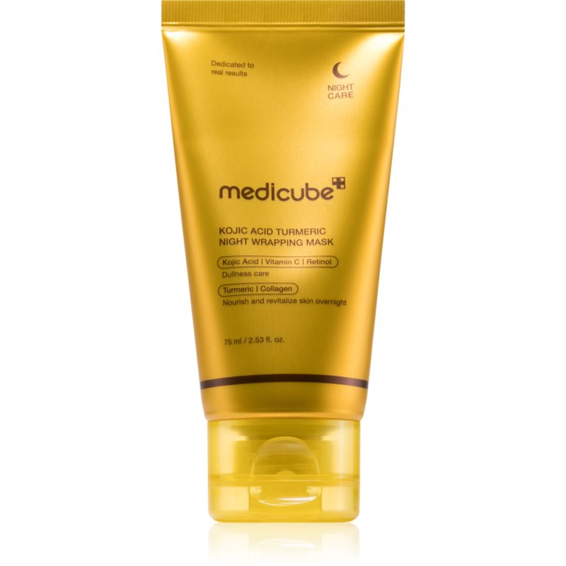 medicube Kojic Acid Tumeric Night Wrapping Mask kirkastava naamio elottomalle ja epätasaiselle iholle yöksi 75 ml