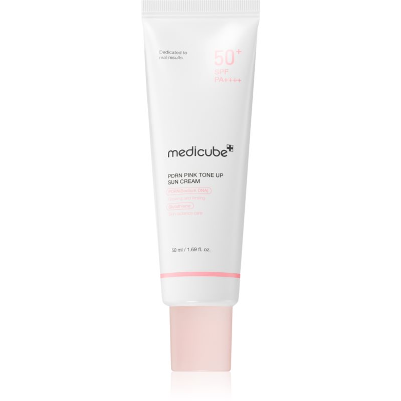 medicube PDRN Pink Tone Up Sun Cream hydratační ochranný krém SPF 50 50 ml