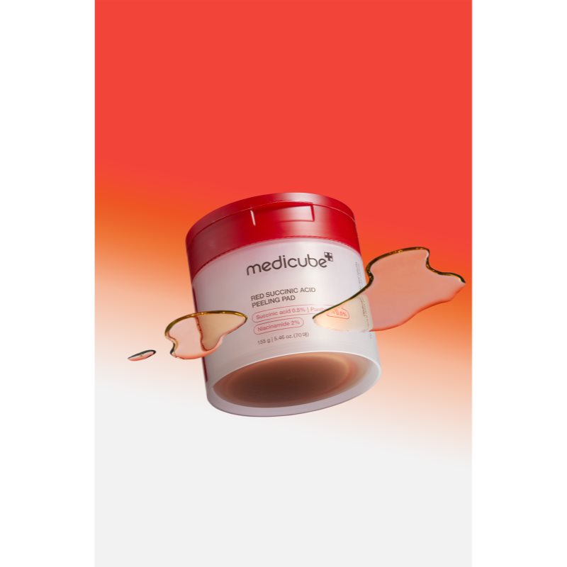 medicube Red Succinic Acid Peeling Pad exfoliačné vankúšiky pre problematickú pleť 70 ks (obrázok 6)