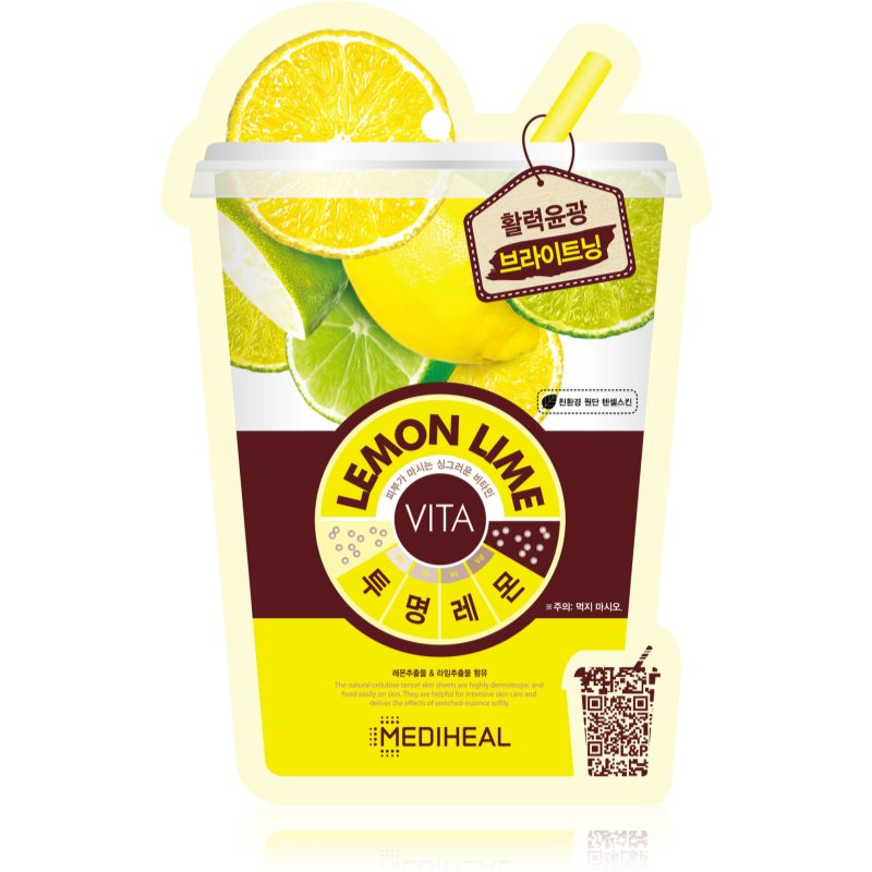 E-shop MEDIHEAL Vita Mask Lemon Lime rozjasňující plátýnková maska 20 ml