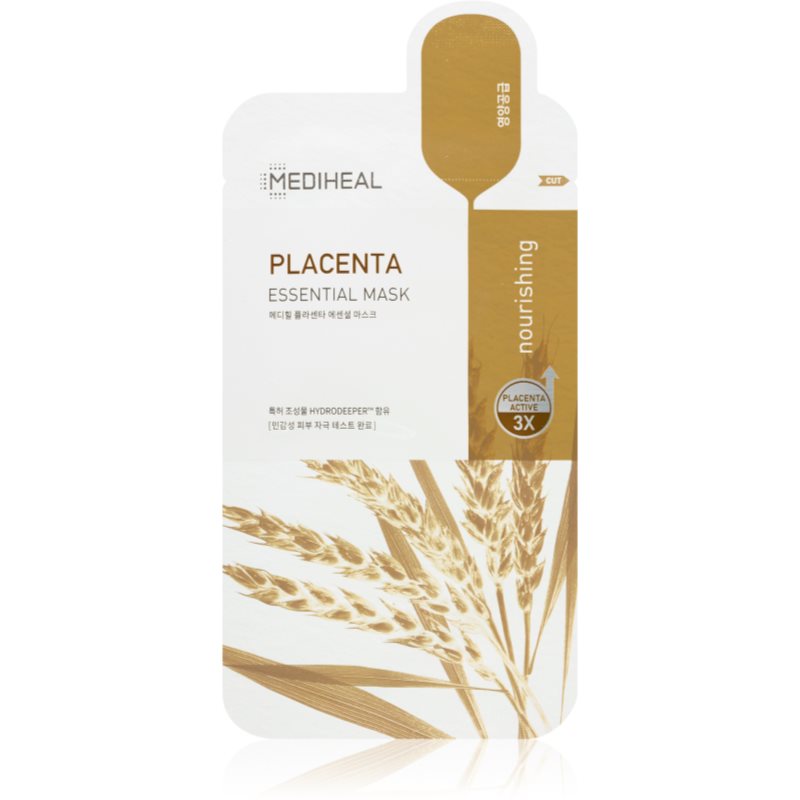 MEDIHEAL Essential Mask Placenta поживна косметична марлева маска 24 мл
