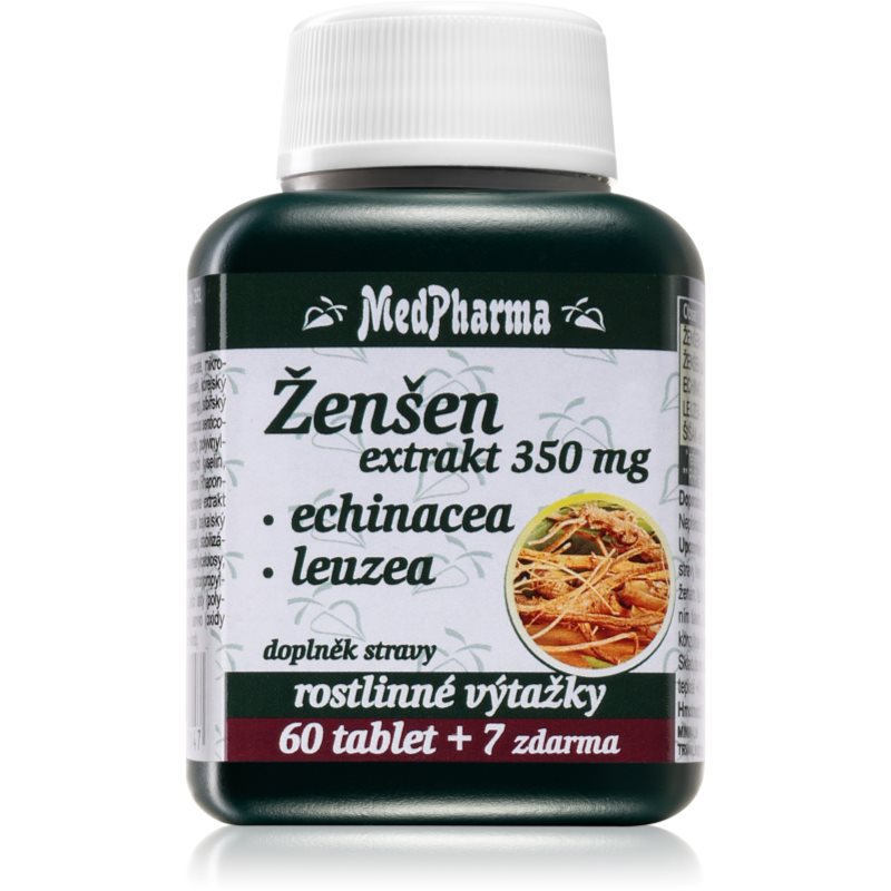 MedPharma Ženšen extrakt 350 mg echinacea a leuzea tablety na podporu imunitného systému 67 tbl kúpite na Notino.sk