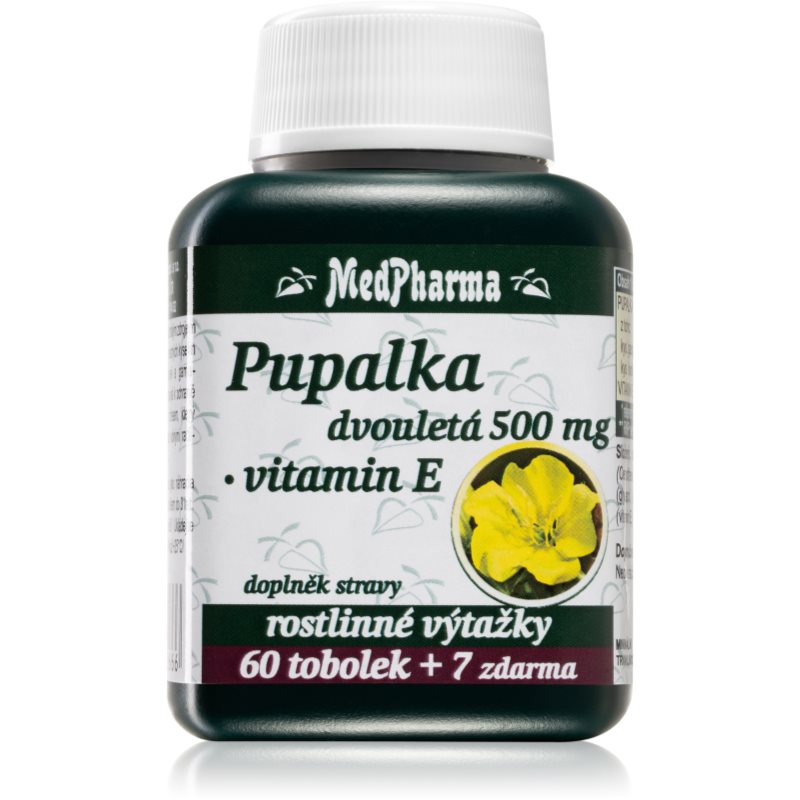 MedPharma Pupalka dvouletá 500 mg + vitamin E tobolky na podporu ochrany buniek pred oxidačným stresom 67 cps kúpite na Notino.sk