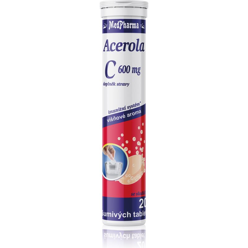 MedPharma Vitamin C 600 mg + Acerola 200 mg šumivé tablety na podporu imunitného systému 20 tbl kúpite na Notino.sk