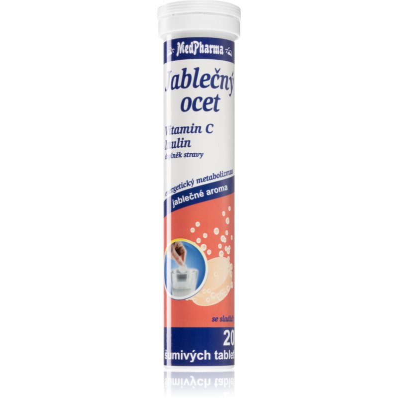 MedPharma Jablečný ocet + vitamin C + inulin šumivé tablety na podporu zdravia nervovej činnosti 20 tbl kúpite na Notino.sk