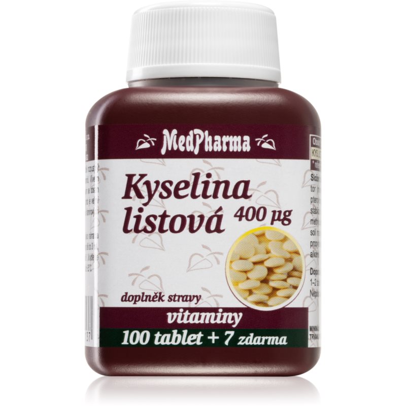 MedPharma Kyselina listová 400 µg tablety pre tehotné a dojčiace ženy 107 tbl kúpite na Notino.sk