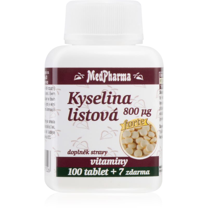 MedPharma Kyselina listová 800 μg tablety na podporu krvotvorby 107 tbl kúpite na Notino.sk