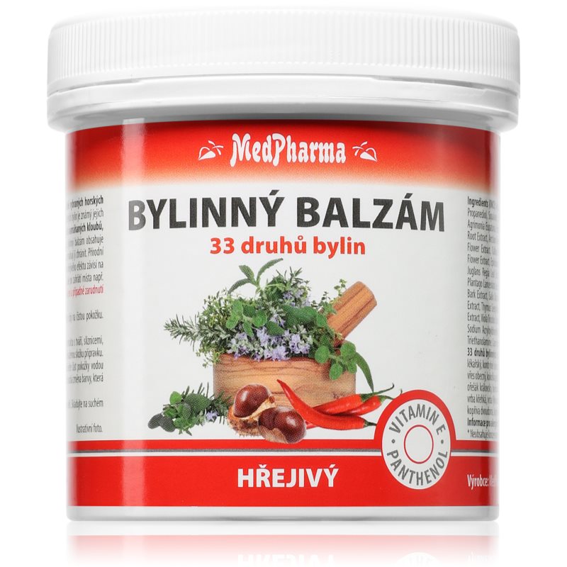 MedPharma Bylinný balzám hřejivý přírodní balzám na svaly, klouby a vazy 250 ml