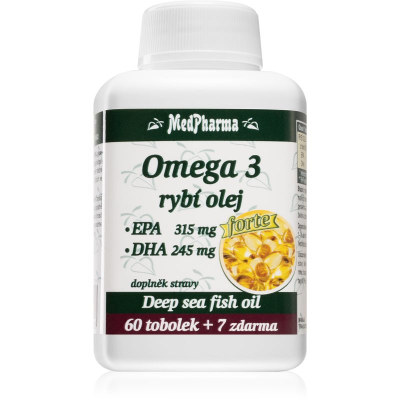 MedPharma Omega 3 rybí olej Forte tobolky pre normálnu činnosť srdca a mozgu 67 cps kúpite na Notino.sk