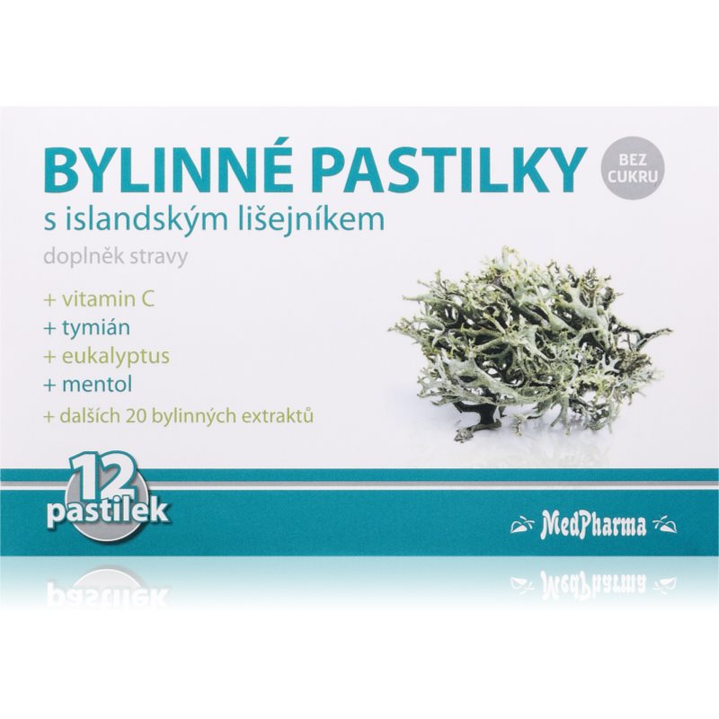 MedPharma Bylinné pastilky s islandským lišejníkem pastilky na podporu zdravia dýchacích ciest 12 ks kúpite na Notino.sk