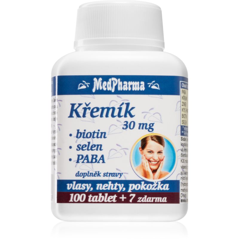 MedPharma Křemík 30 mg + Biotin + PABA tablety pre vlasy, nechty a pokožku 107 tbl kúpite na Notino.sk