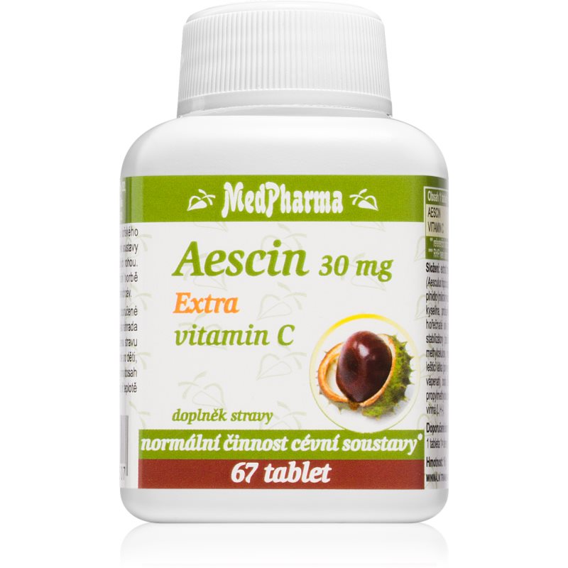 MedPharma Aescin 30 mg Extra vitamin C tablety na normálnu funkciu srdca a ciev 67 tbl kúpite na Notino.sk