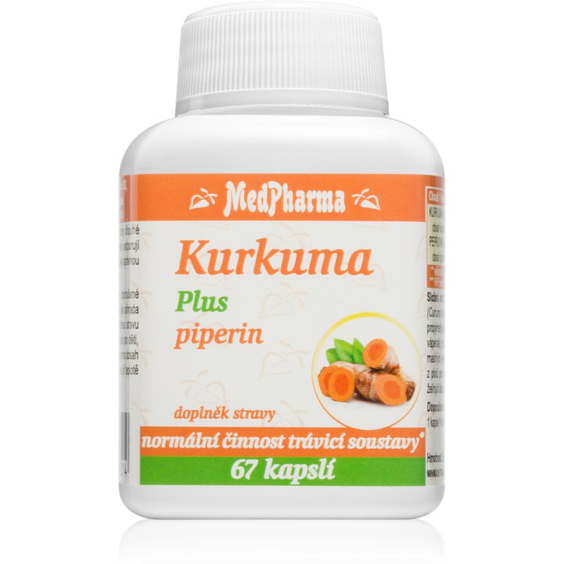 MedPharma Kurkuma Plus piperin kapsuly na podporu trávenia 67 cps kúpite na Notino.sk
