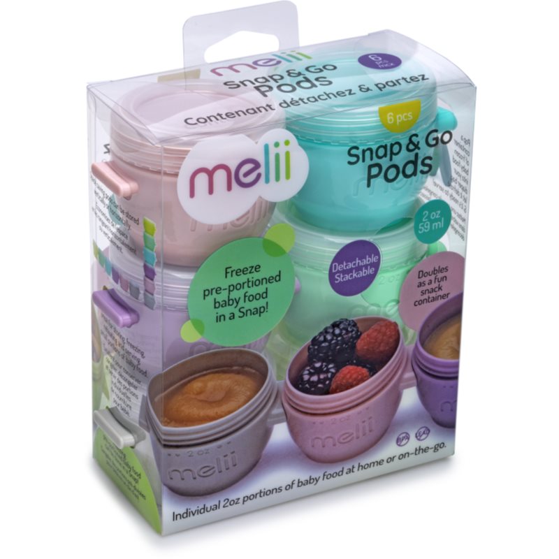 Melii Snap&Go svačinový box 6x59 ml