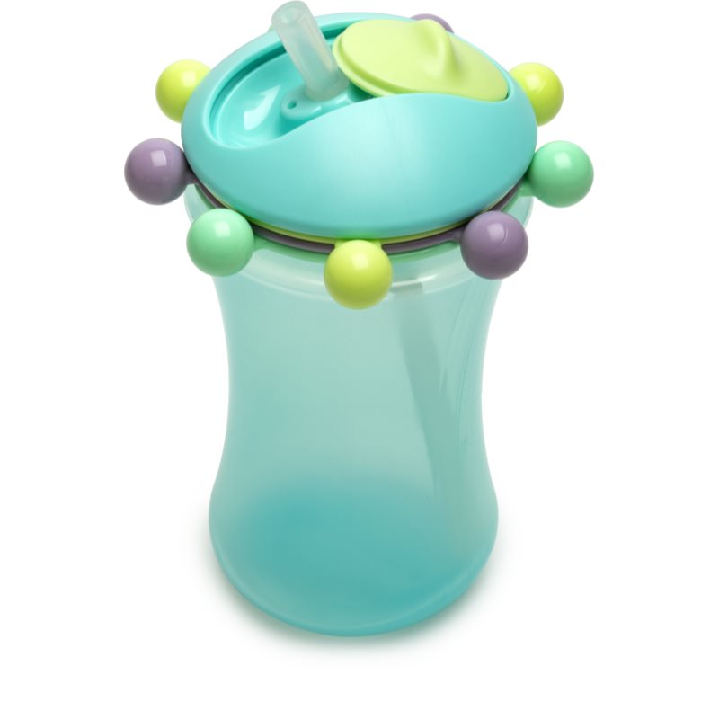 Melii Abacus Straw Sippy Cup hrnek s brčkem Blue 340 ml