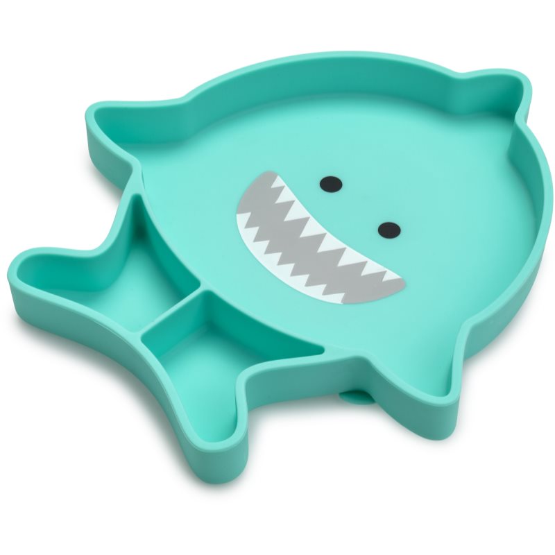 Melii Silicone Suction Plate Teller mit Saugnapf Shark 1 St.