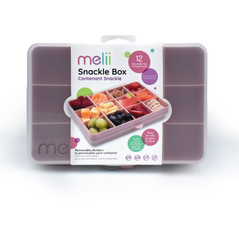 Melii Snackle Box Schachtel für die Zwischenmahlzeit Pink 1368 ml
