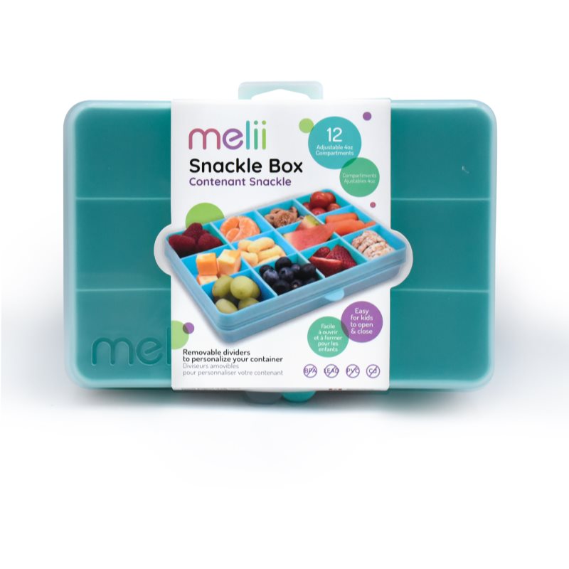 Melii Snackle Box Schachtel für die Zwischenmahlzeit Blue 1368 ml