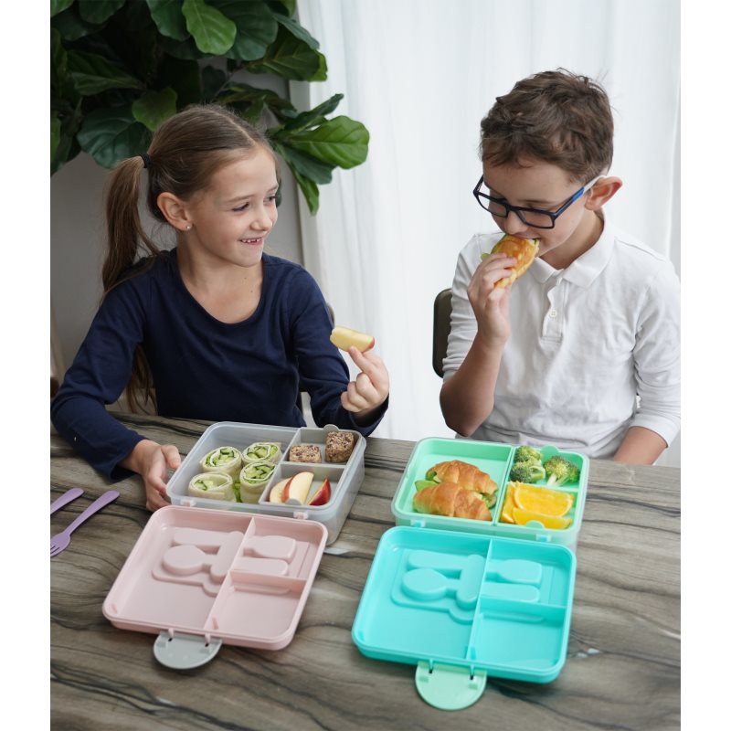 Melii Bento Box svačinový box Blue, Mint, Lime 1446 ml (obrázek 6)