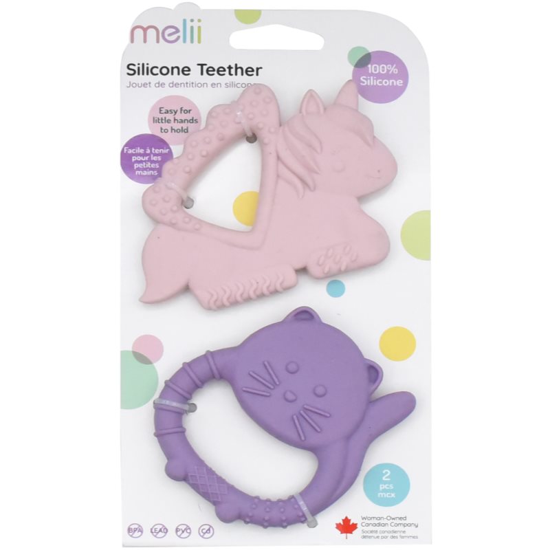 Melii Teethers Beißring Unicorn & Cat 2 St.