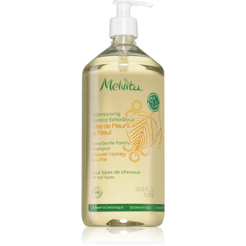 Melvita Extra-Gentle Shower Shampoo itin švelnus šampūnas visai šeimai 1000 ml