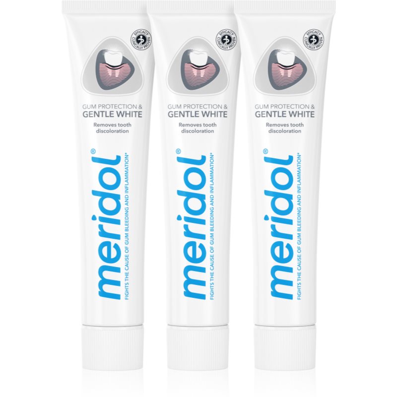 Meridol Gentle White Toothpaste Against Gum Bleeding And Periodontal Disease 3 X 75 Ml