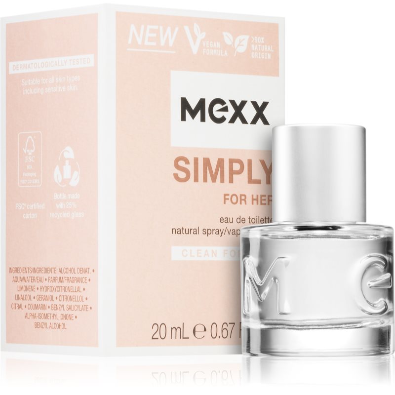 Mexx Simply For Her Eau De Toilette For Women 20 Ml