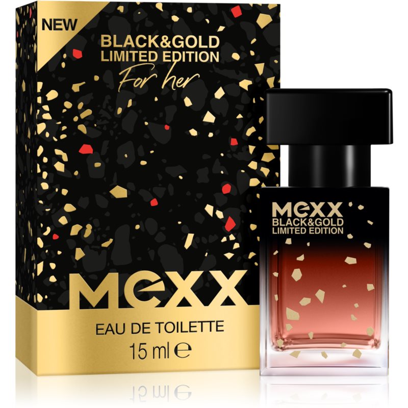 Mexx Black & Gold Limited Edition Eau De Toilette For Women 15 Ml