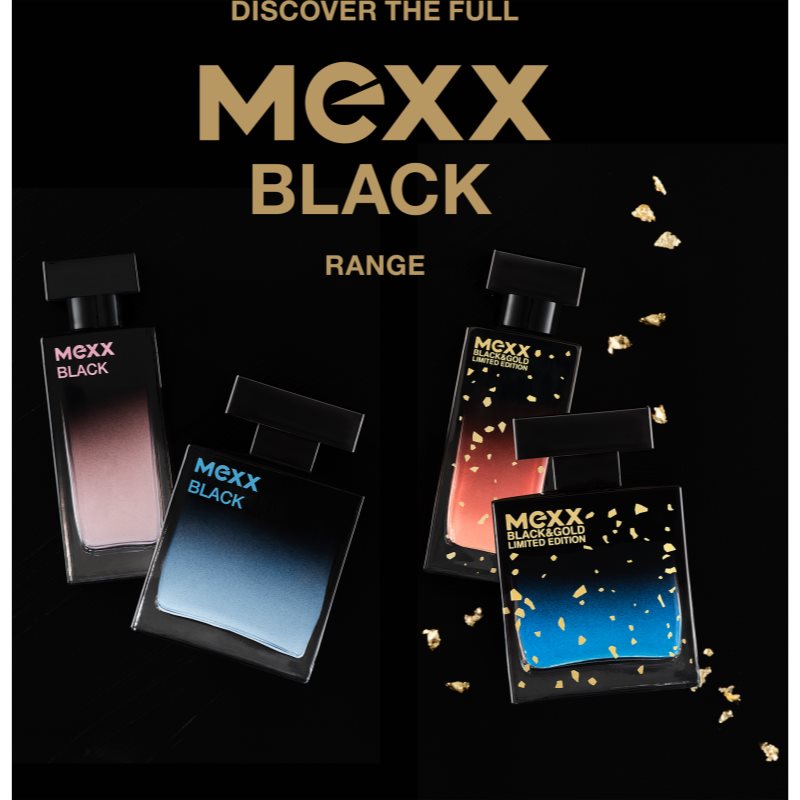 Mexx Black & Gold Limited Edition Eau De Toilette For Women 15 Ml