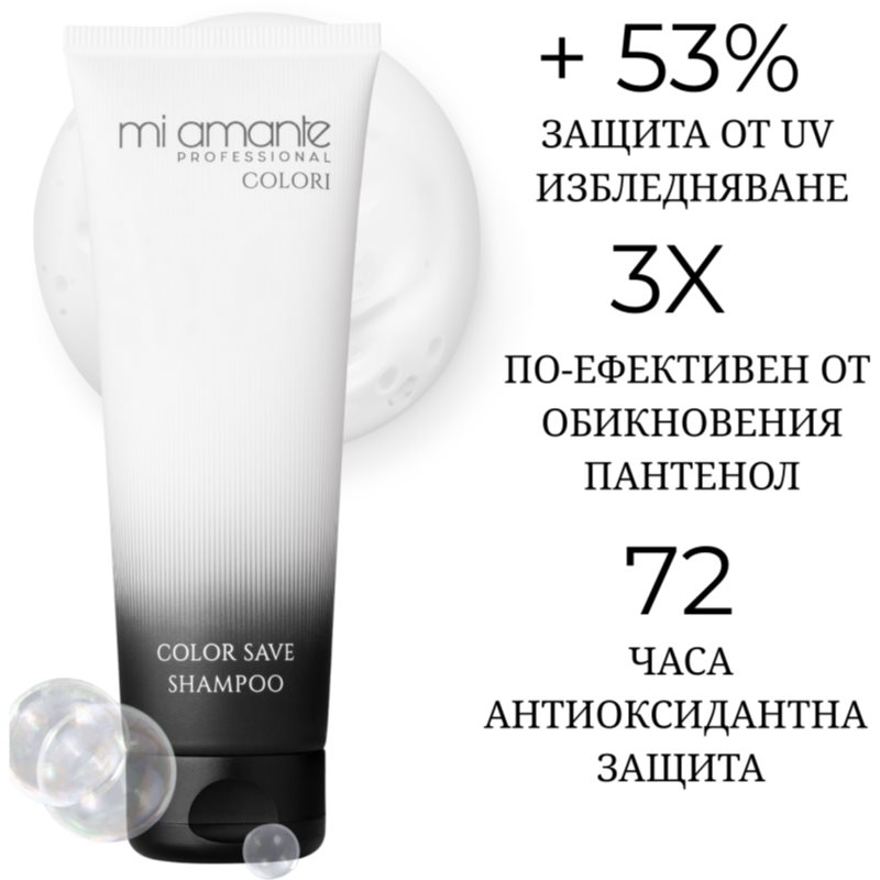 Mi Amante Professional Colori Color Save Shampoo šampón na ochranu farby 250 ml (obrázok 3)