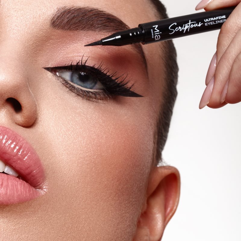 Mia Cosmetics Scriptous Ultrafine Eyeliner Liquide Waterproof Longue Tenue Teinte Black 6 G