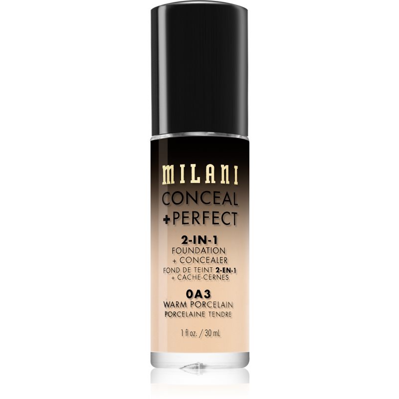 E-shop Milani Conceal + Perfect 2-in-1 Foundation And Concealer make-up 0A3 Warm Porcelain 30 ml