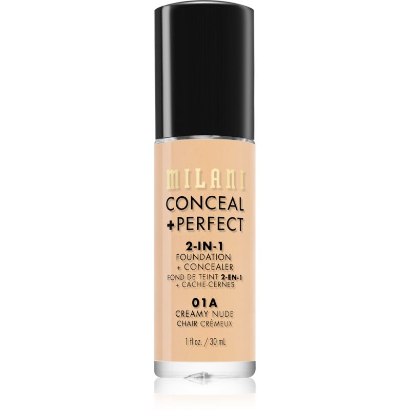 Milani Conceal + Perfect 2-in-1 Foundation And Concealer makiažo pagrindas 01A Creamy Nude 30 ml