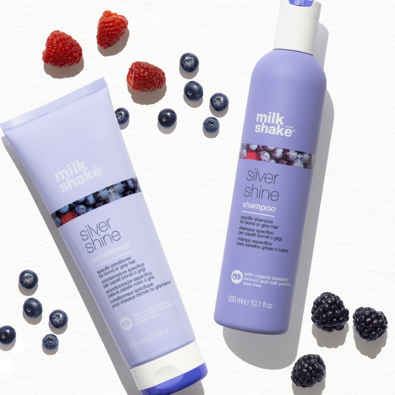 Milk Shake Silver Shine Shampoo mit Conditioner neutralisiert gelbe Verfärbungen