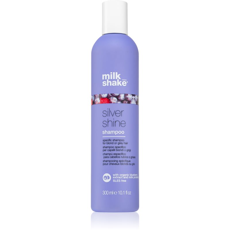 Milk Shake Silver Shine Shampoo For Blonde Hair Neutralising Yellow Tones 300 Ml