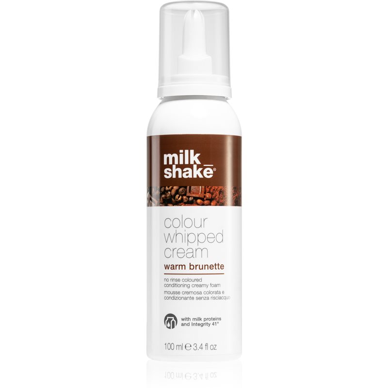 Milk Shake Colour Whipped Cream tonizuojamosios putos visų tipų plaukams Warm Brunette 100 ml