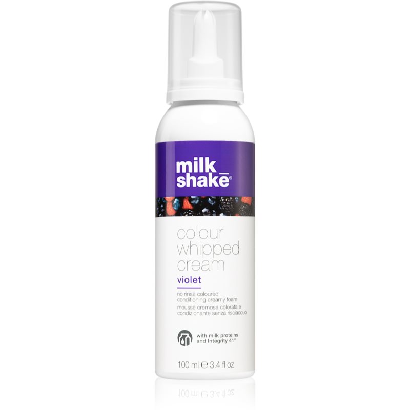 Milk Shake Colour Whipped Cream tonizuojamosios putos visų tipų plaukams Violet 100 ml
