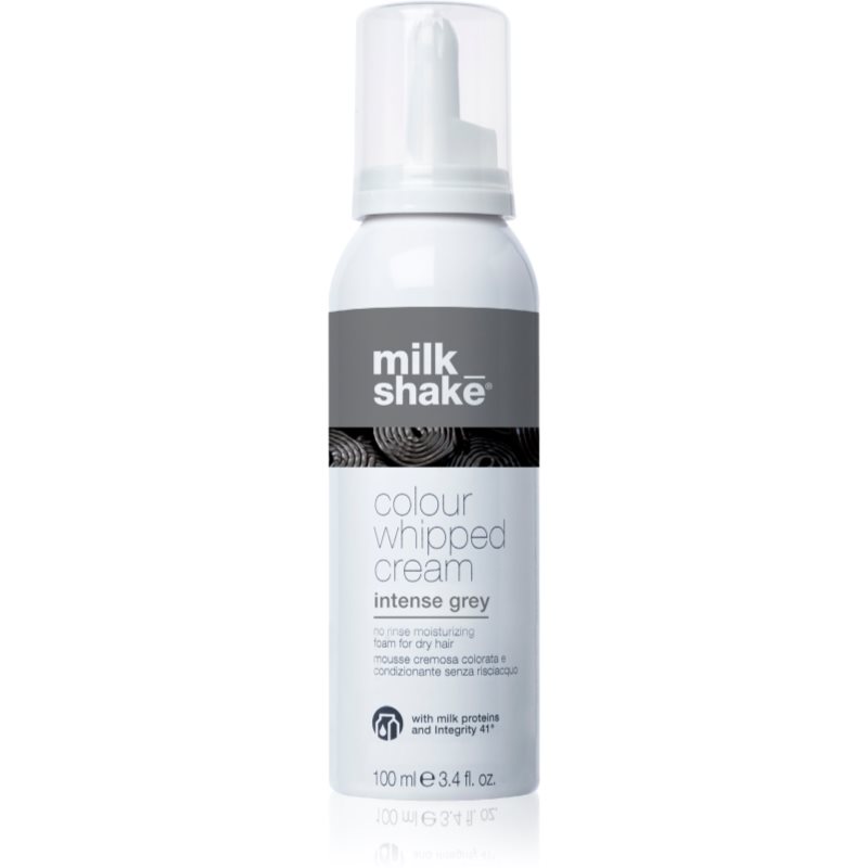 Milk Shake Colour Whipped Cream spuma tonica pentru toate tipurile de păr Intense gray 100 ml
