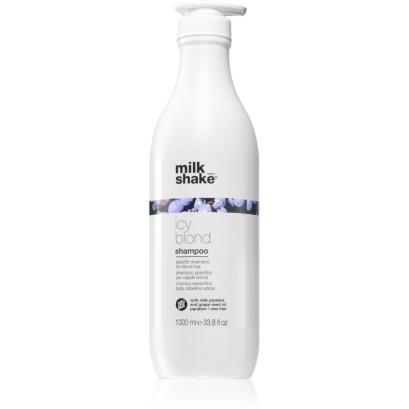 Milk shake icy blond shampoo sampon a sárga tónusok neutralizálására szőke hajra 1000 ml