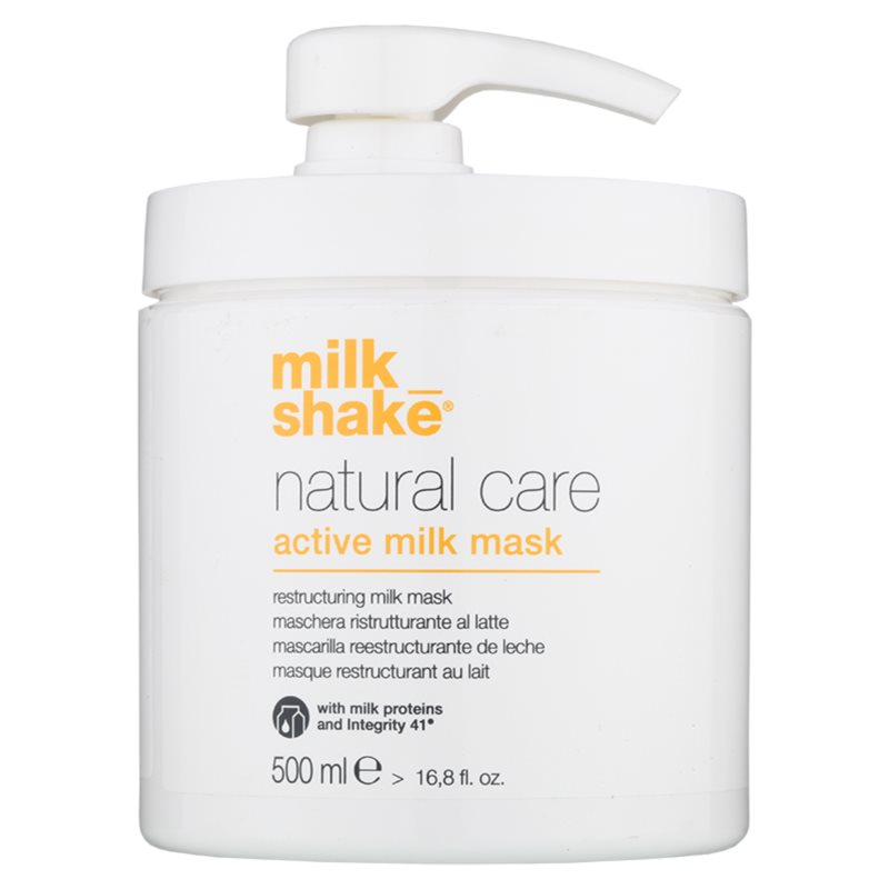 Milk Shake Milk Shake Natural Care Active Milk ενεργή γαλακτώδης κρέμα για ξηρά και κατεστραμμένα μαλλιά 500 ml