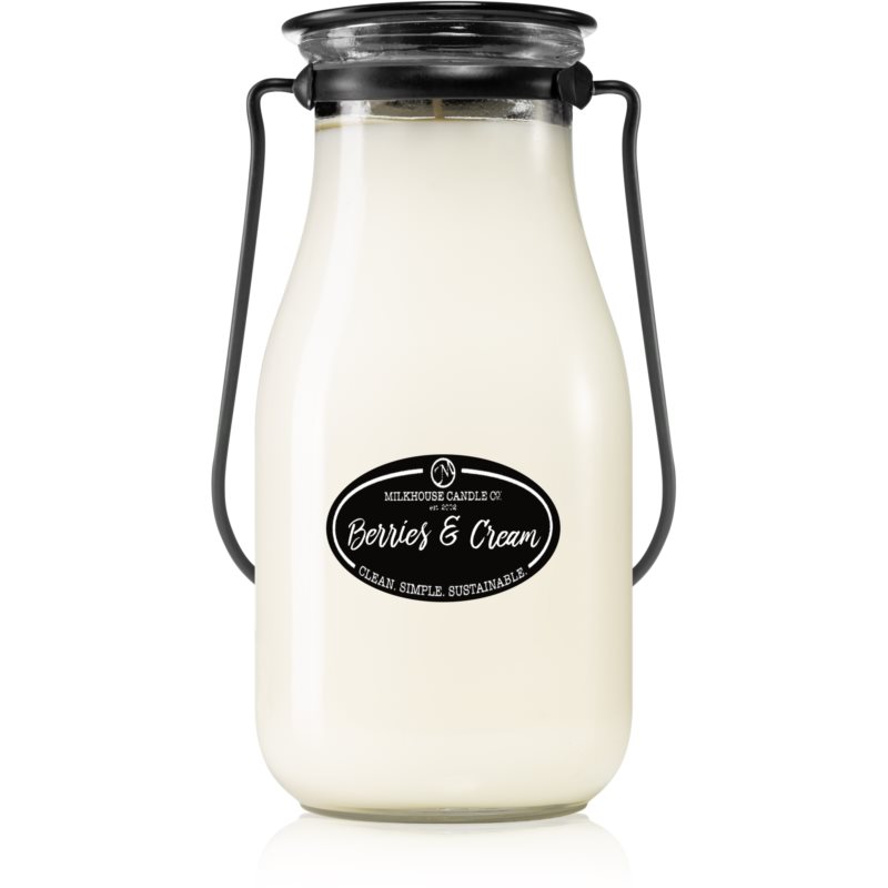 Milkhouse Candle Co. Creamery Berries & Cream kvapioji žvakė pieno buteliuke 397 g