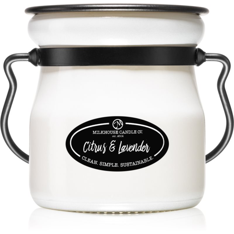 Milkhouse Candle Co. Creamery Citrus & Lavender scented candle Cream Jar 142 g
