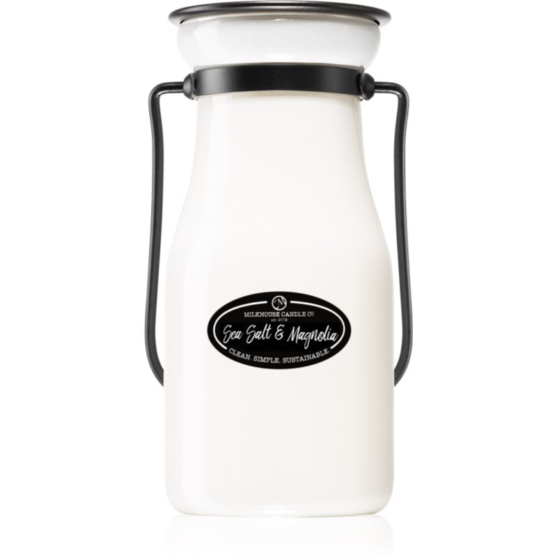 Milkhouse Candle Co. Creamery Sea Salt & Magnolia vonná sviečka Milkbottle 227 g